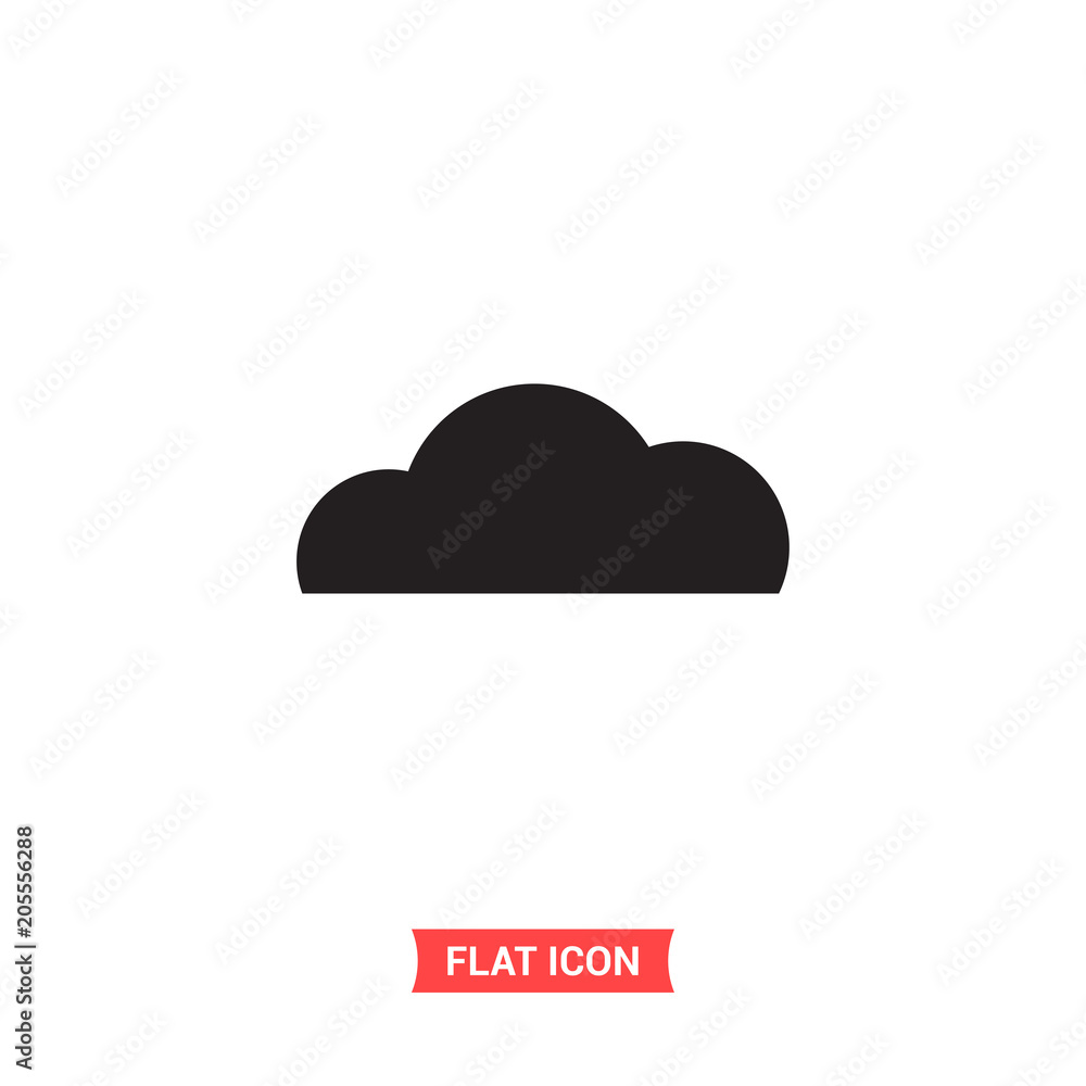 Cloud vector icon, weather symbol. Flat sign illustration for web or mobile app Cloud vector icon, weather symbol. Flat sign illustration for web or mobile app