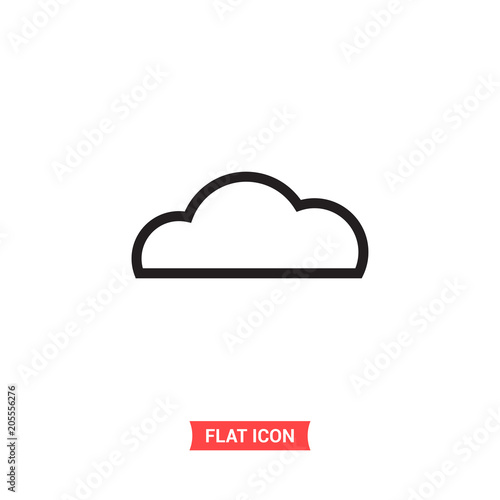 Cloud vector icon, weather symbol. Flat sign illustration for web or mobile app