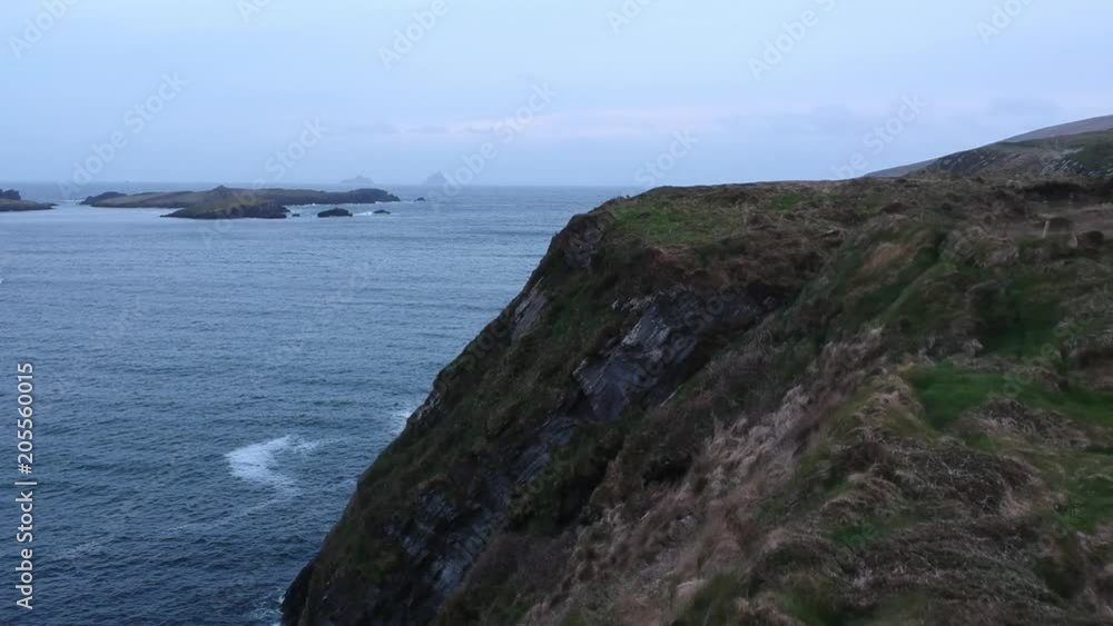 Flight over the Irish west coast at Valentia Island Flight over the Irish west coast at Valentia Island
