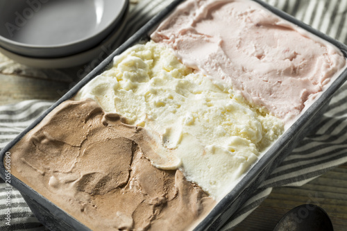 Homemade Neopolitan Ice Cream © Brent Hofacker