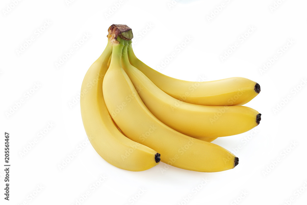 bananas on white background isolated closeup bananas on white background isolated closeup