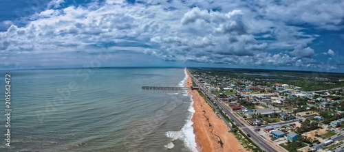Panorama of Flagler Pier in Florida