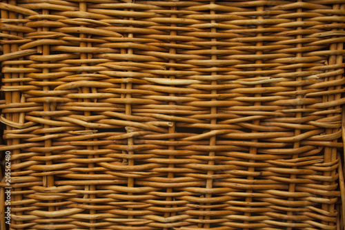 Braided wooden basket