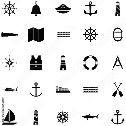 nautical icon set