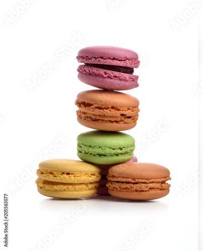 Pyramid of multi-colored macaroons