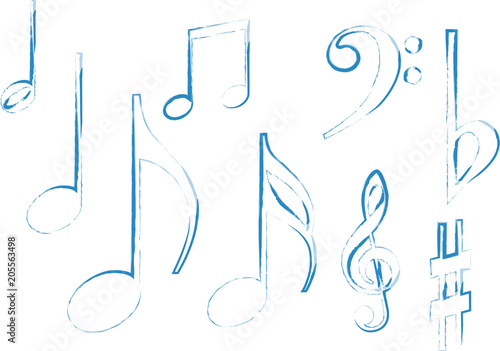 Notas y compases de musica.