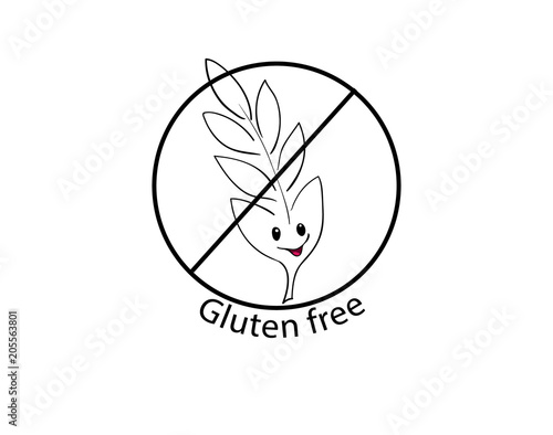 Gluten free food black and white icon