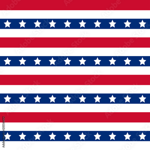 American stars and stripes seamless pattern