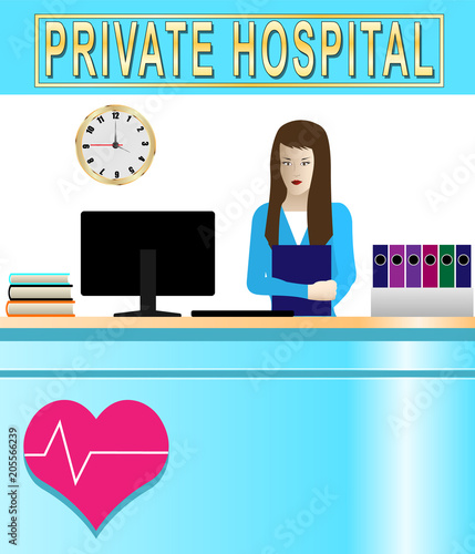 Private hospital, reception, polyclinic, private clinic, medicine, medical care, Wellness centre