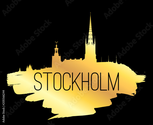 Photography Stockholm skyline illustration
