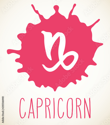 Capricorn Zodiac sign design element