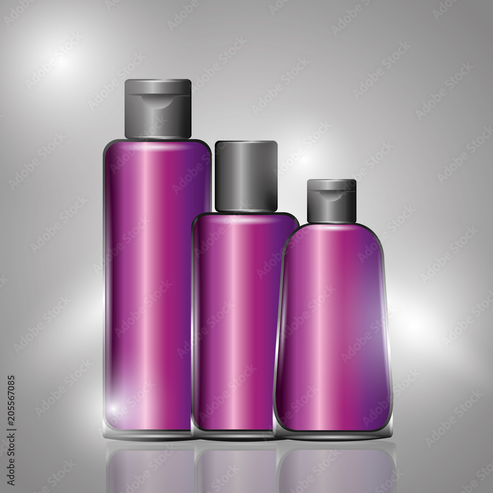 pink collection cosmetics soap shampoo cream skincare vector illustration pink collection cosmetics soap shampoo cream skincare vector illustration