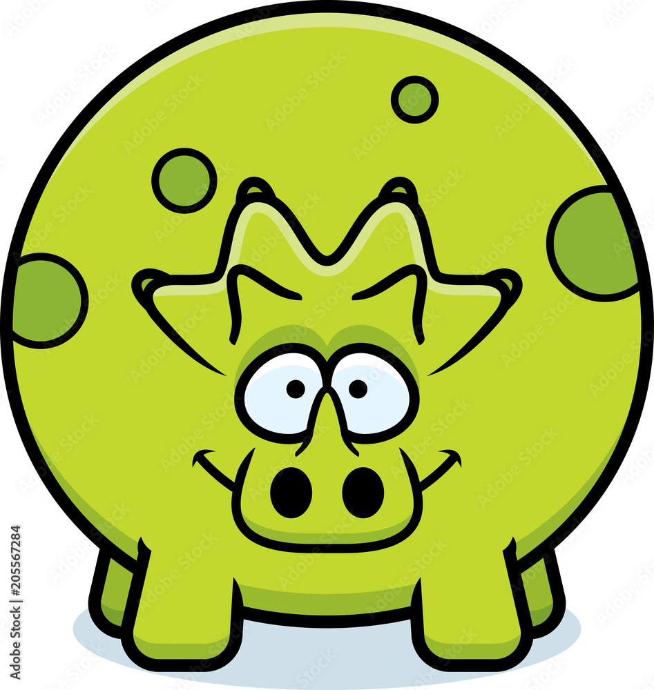 Happy Cartoon Triceratops Happy Cartoon Triceratops