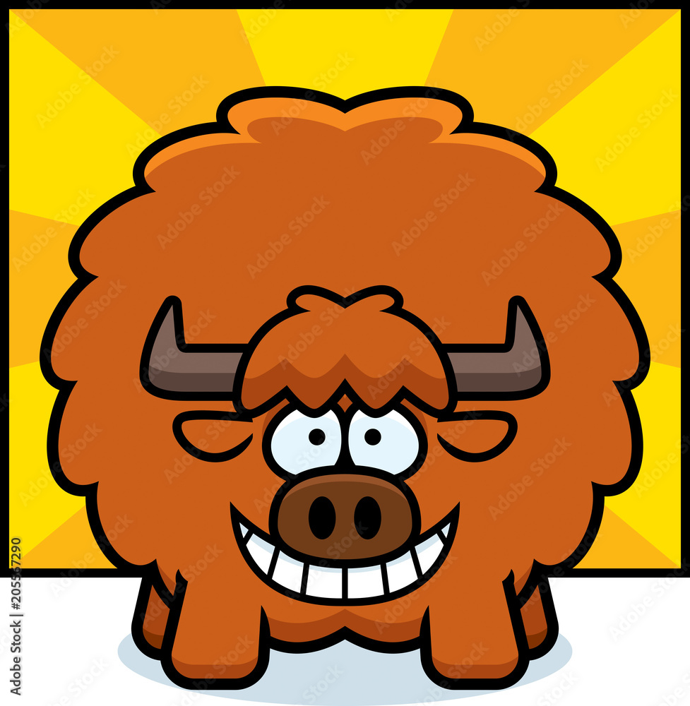 Happy Cartoon Yak