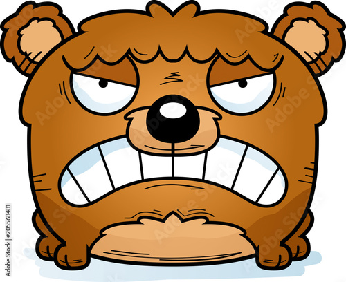 Cartoon Bear Cub Angry