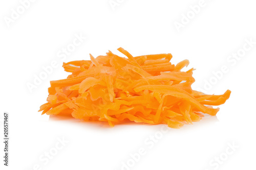carrot sliced isolated on white background