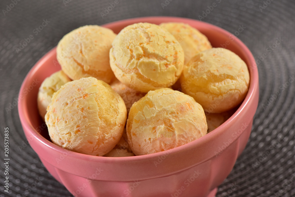Cheese breads on gray texture background Cheese breads on gray texture background