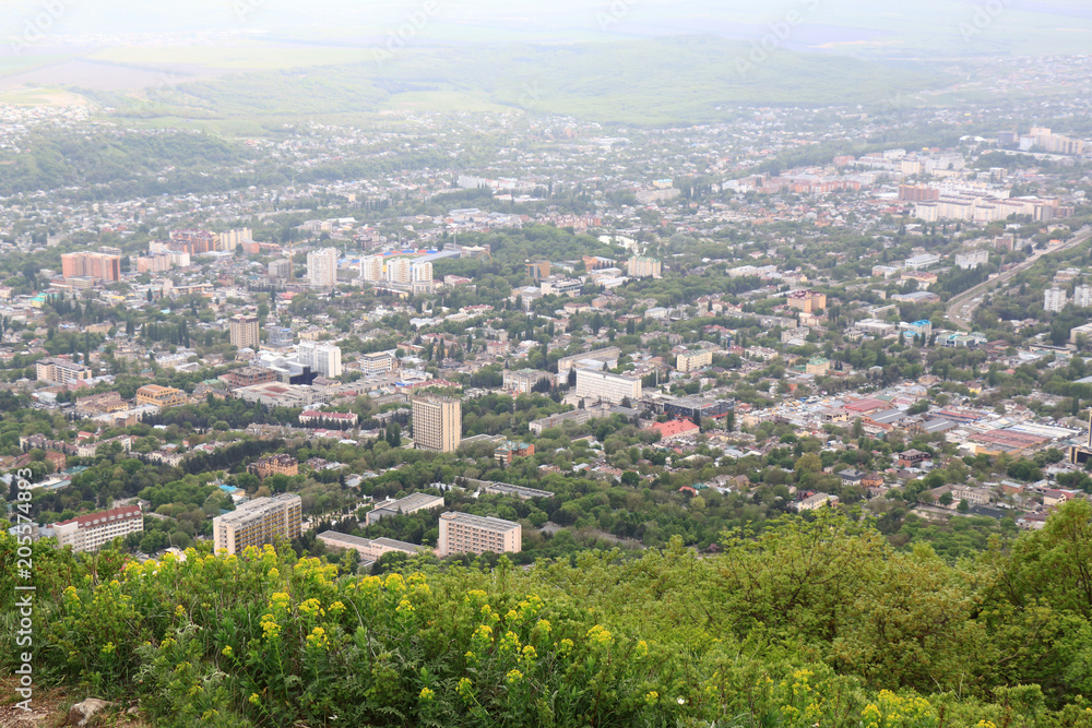 View from the top of Mount Mashuk on the city of Pyatigorsk, Russia