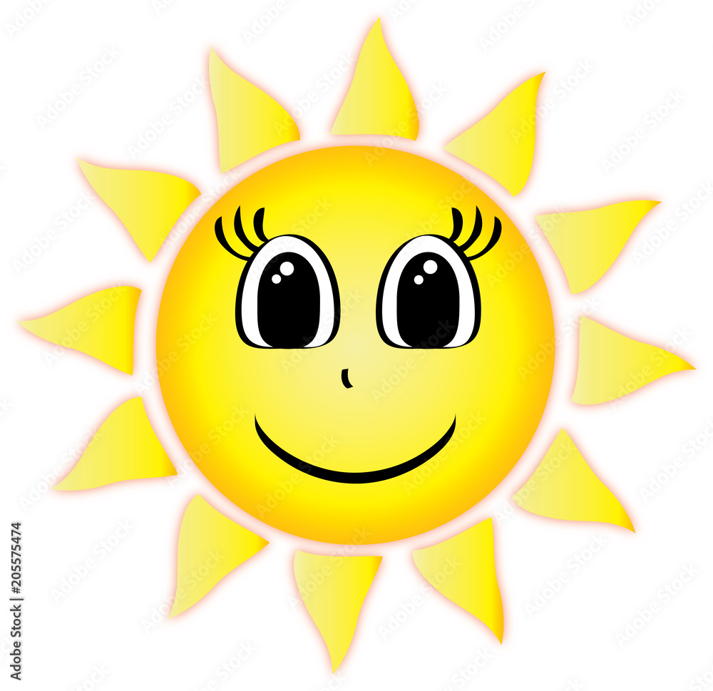 Sun with Smiley Face