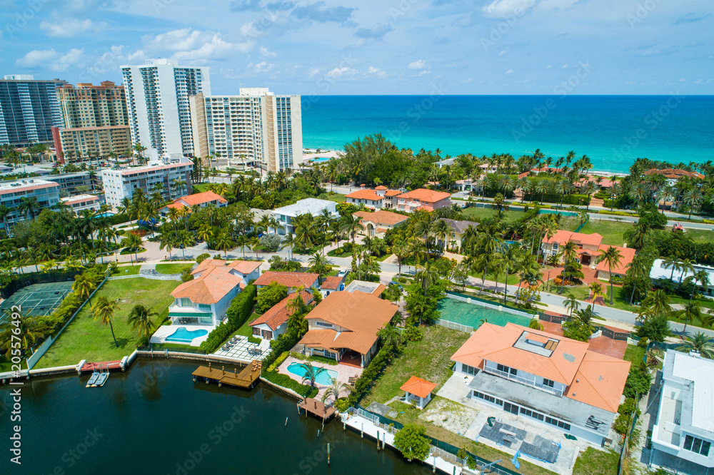 Luxury Miami homes aerial image