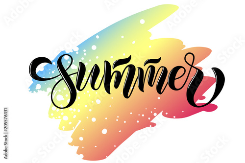 Vector text summer time for print t shirt souvenirs banner card