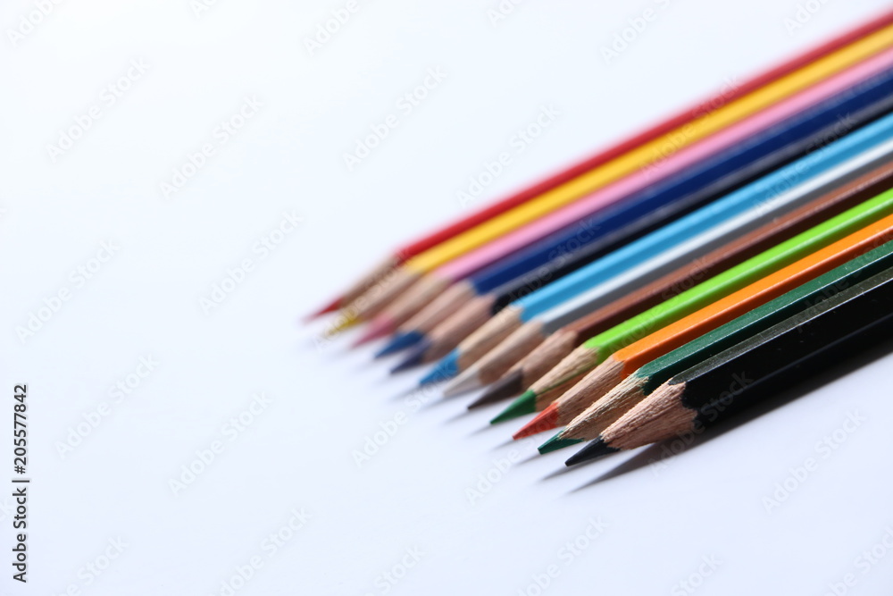 Close up of multi colored pencils in a row
Close up of multi colored pencils in a row