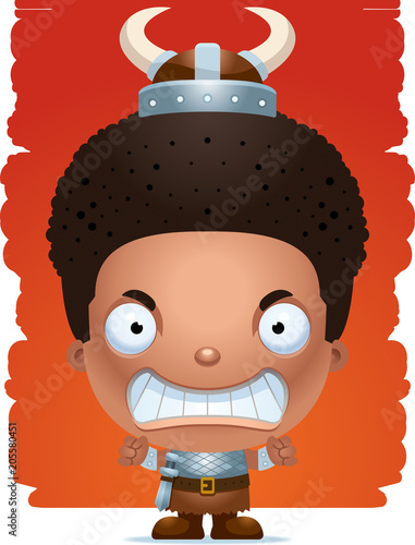 Angry Cartoon Boy Barbarian