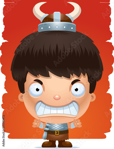 Angry Cartoon Boy Barbarian