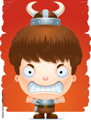 Angry Cartoon Boy Barbarian
