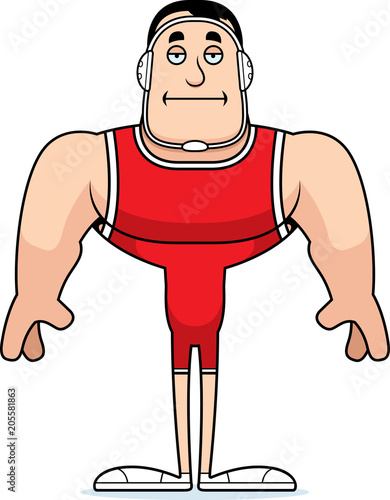 Cartoon Bored Wrestler