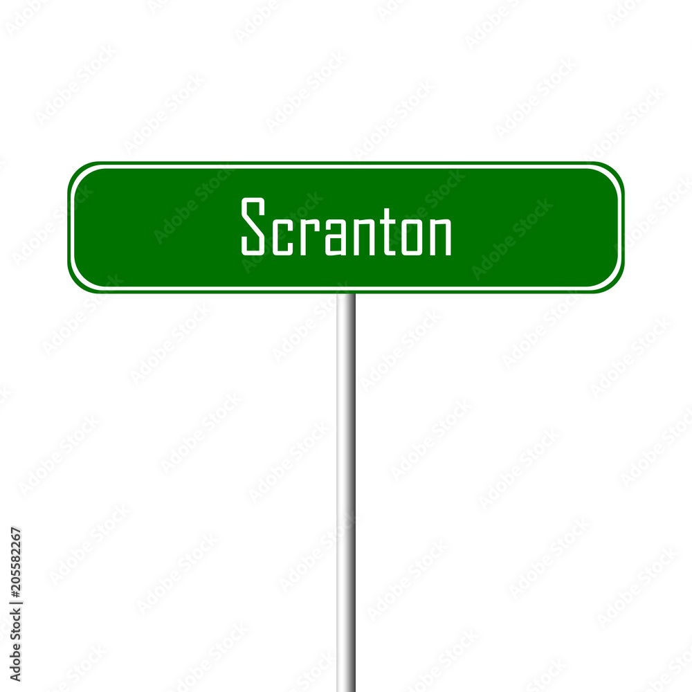 Scranton Town sign - place-name sign Scranton Town sign - place-name sign