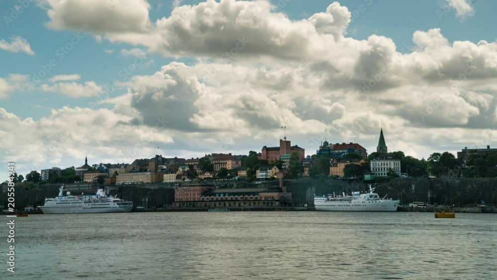 Timelapse - Stockholm harbor in summer Timelapse - Stockholm harbor in summer