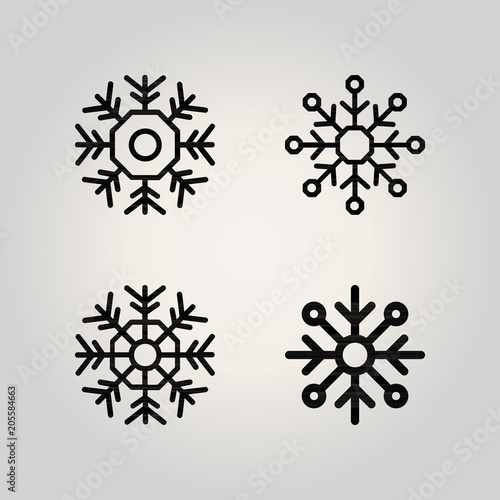 Outline cold 4 vector icons set. cold icon page symbol for your web site design cold icon logo, app, ui. cold icon vector illustration, eps10.