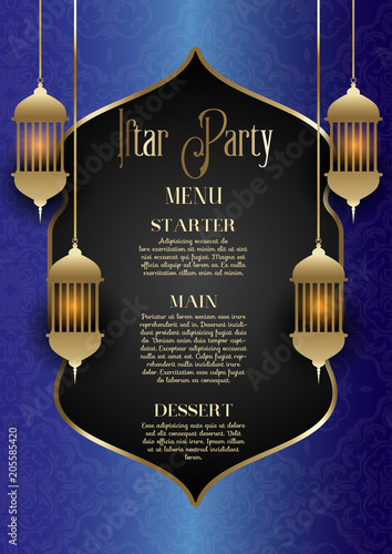 Iftar party menu design