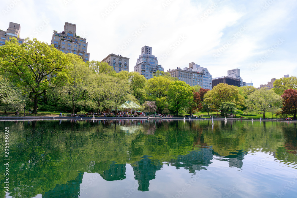 Scenery of Central Park at spring in NYC