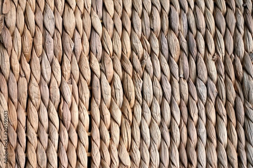 Εκτύπωση καμβά Background texture of beige or straw colored wicker or seagrass