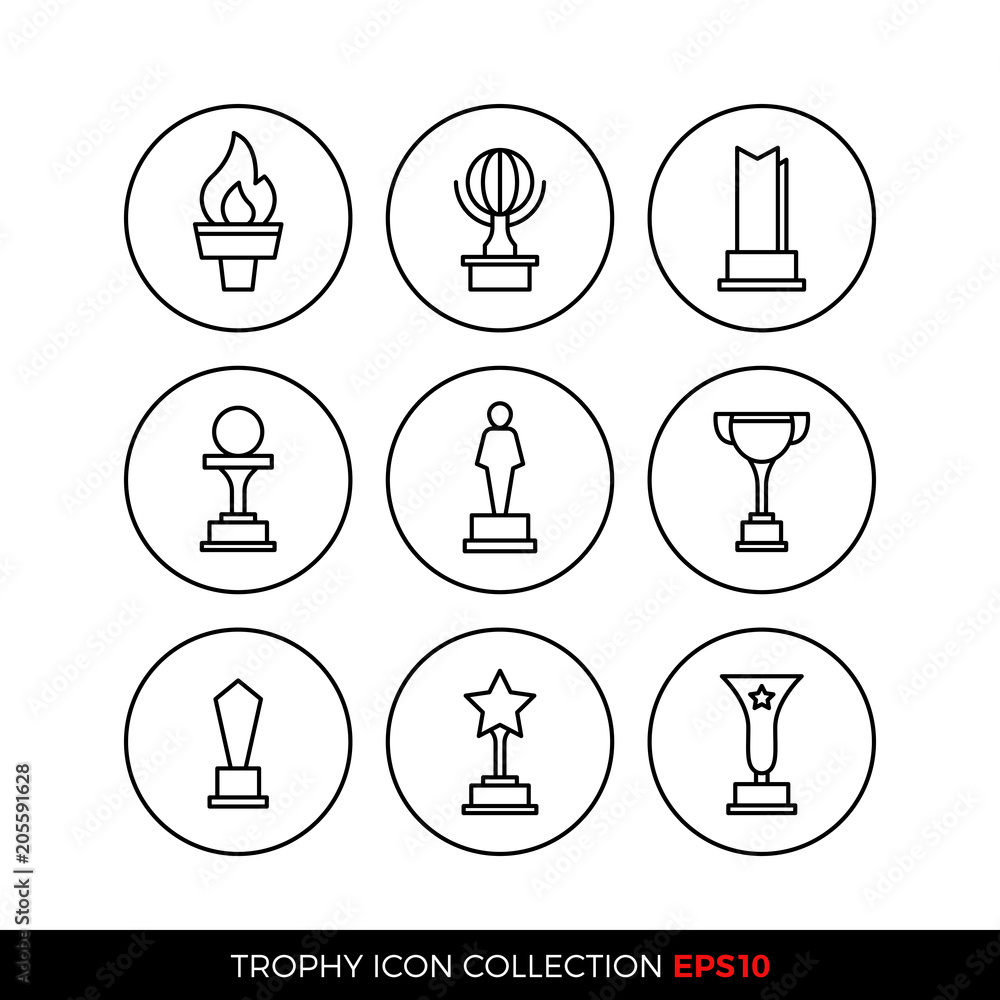 Set of premium award icons. eps10 vector illustration Set of premium award icons. eps10 vector illustration
