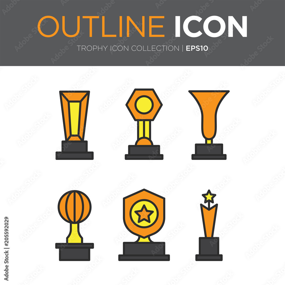 Set of premium award icons. eps10 vector illustration Set of premium award icons. eps10 vector illustration