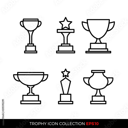 Set of premium award icons. eps10 vector illustration