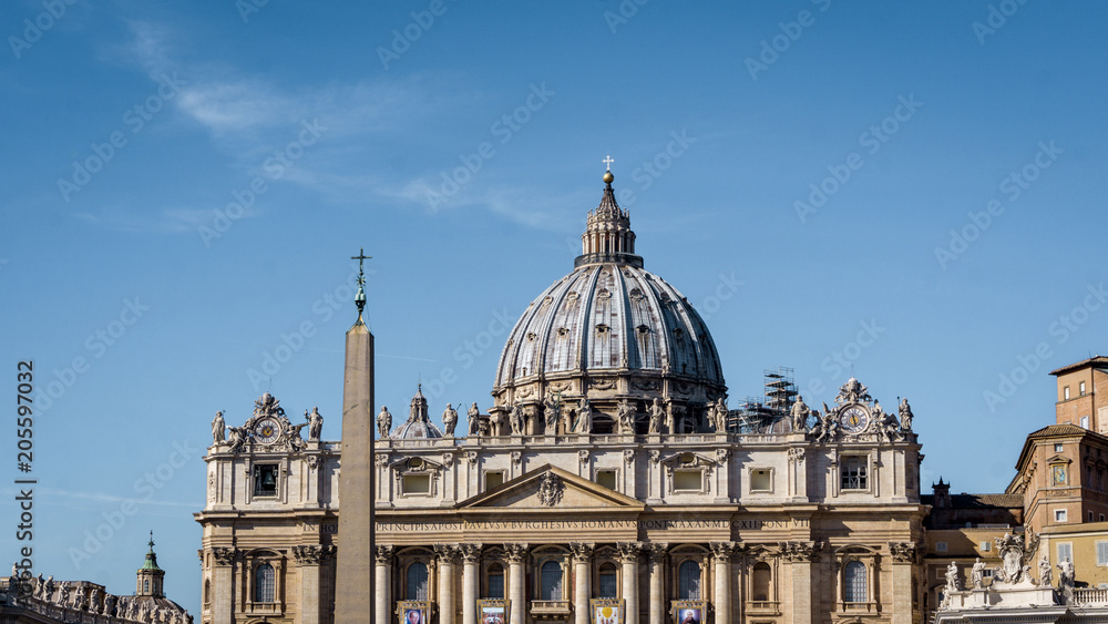 Saint Peter's Basilica in the Vatican City, Rome, Italy