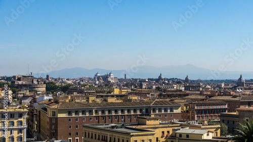 View over Rome from the Vatican Museums, Vatican City, Rome, Italy
