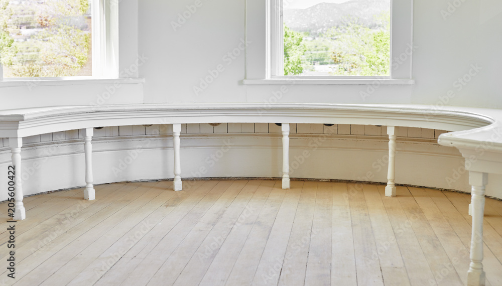 Half Round Wooden Window Bench Half Round Wooden Window Bench
