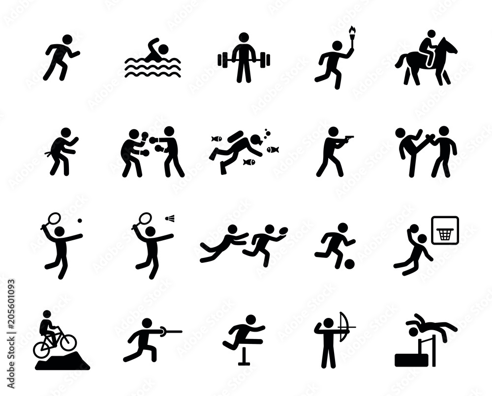 Sports icon set Stock Vector by ©Lisess 93402460