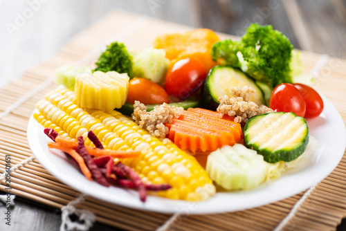 Mixed vegetables salad, healthy food