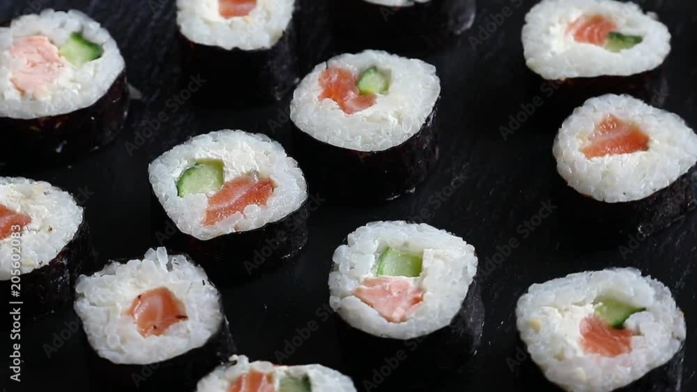 Sushi rolls. Traditional japanese food
Sushi rolls. Traditional japanese food