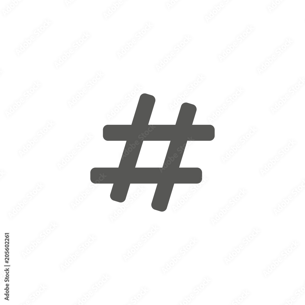 Fototapeta premium The hash icon. Hashtag symbol. Flat Vector illustration