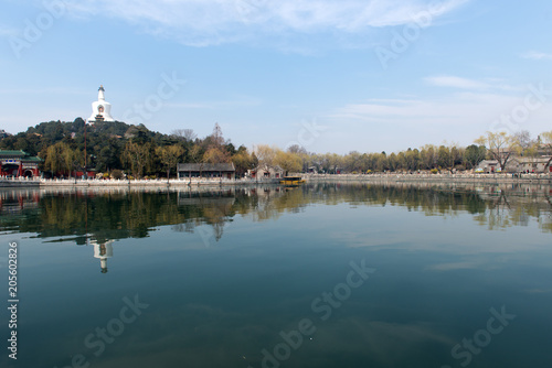 Landscape view of Beihai Park in Beijing China