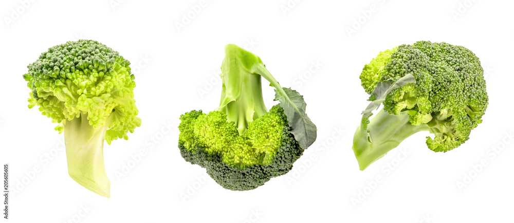 isolated broccoli set on white background with clipping path isolated broccoli set on white background with clipping path
