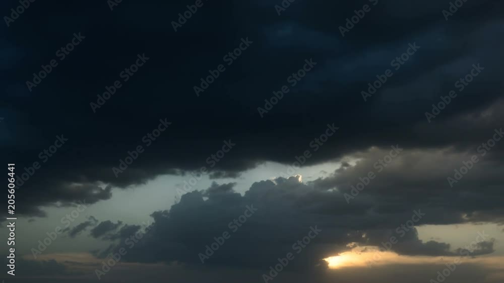 Sunset and rainy clouds. Timelapse. Sunset and rainy clouds. Timelapse.