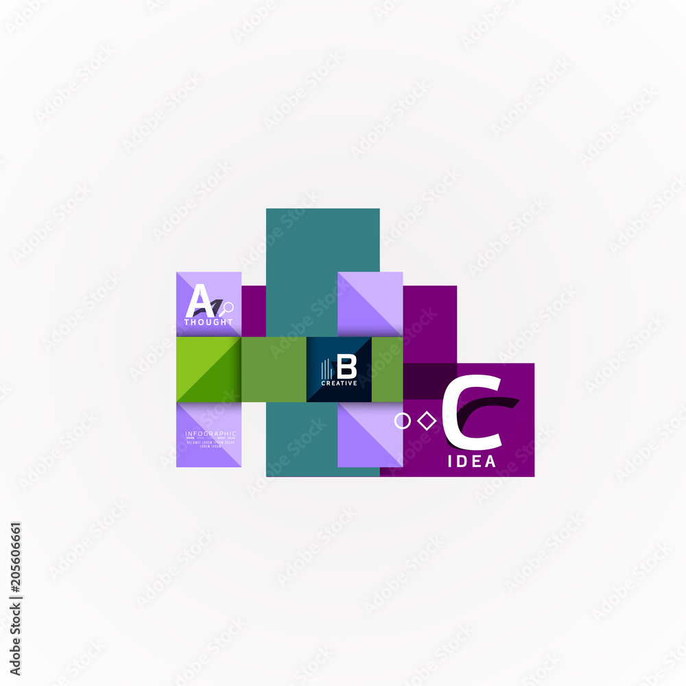 Paper infographic banner template with a b c options, infographics elements Paper infographic banner template with a b c options, infographics elements